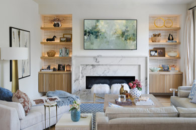 Living room - transitional living room idea in Dallas