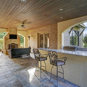 Transitional Mediterranean Style Custom Home on Acreage in Richmond, Texas