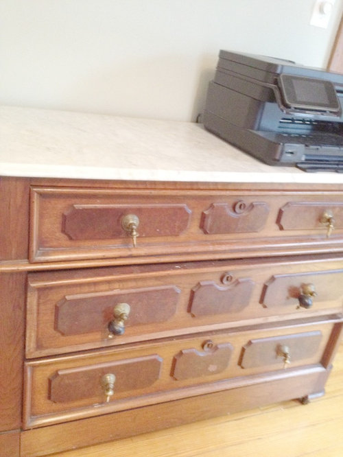 Antique Marble Top Dresser Not Practical