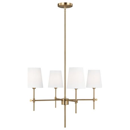 Visual Comfort Studio 3187204-848 4-Light Chandelier, Baker