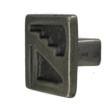 Arrowhead Pewter Cabinet Hardware Knob, Charcoal
