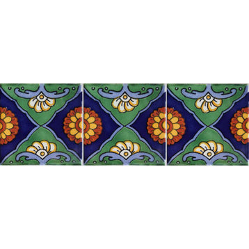 2x2 36 pcs Green Sea Talavera Mexican Tile