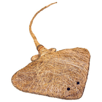 Fragrance Root Woven Stingray Figurine 16 Inch Tabletop Decor