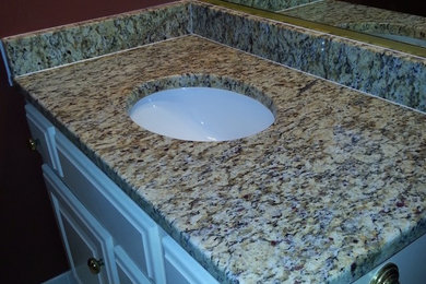 Bath vanity updates with granite tops