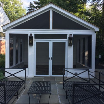 Pool House Screened Porch by Winnetka, IL screened porch designer