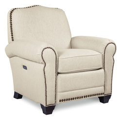 Faris Premier Low Profile Recliner by La-Z-Boy shown in White - Armchairs And Accent Chairs