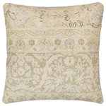 Bareens Designer Rugs - Rustic Salmon Vintage Distressed Handmade Rug Pillow - Embellish your home with this timeless casual chic handmade throw pillow made with antique vintage distressed wool rug. A modern look on the timeless antique distressed pattern this elegant pillow provides texture and dimension. A mesmerizing addition to any decor, this beautiful, elegant pillow features beautiful colors with unique design made by skilled artisans. An intricate design and exquisite coloration make this handmade pillow a standout piece in any decor.