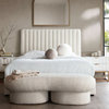 Brooke 54" Eastern King Bed in Ivory Boucle by Diamond Sofa
