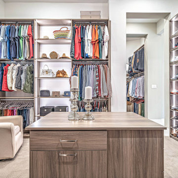 Spacious Custom Closet w/ deluxe island