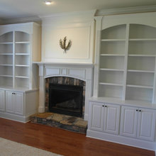 Built in fireplace alcove
