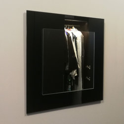 Clear on Grey Accent Mirror - Wall Mirrors