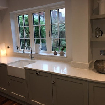 Aesthetically Pleasing, Hand-Painted Stone Green Hand Crafted Kitchen