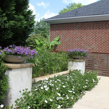 feature wall at parking court