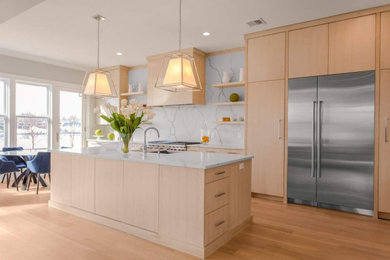 Inspiration for a transitional kitchen remodel in New York