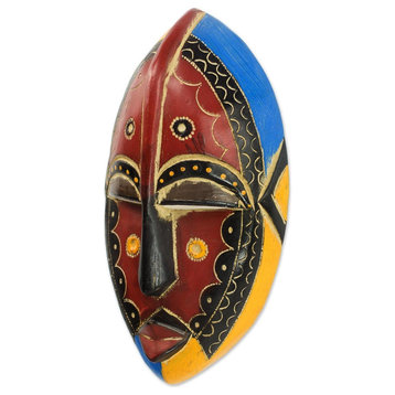 Uzoma African Wood Mask, Ghana