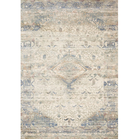 Loloi Revere Power Loomed Rev-06 Ivory / Blue 3'-9" X 5'-9" Rectangle