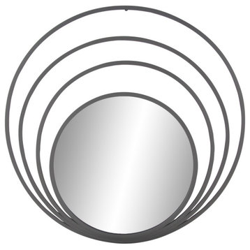Modern 48" Iron Concentric Wall Mirror