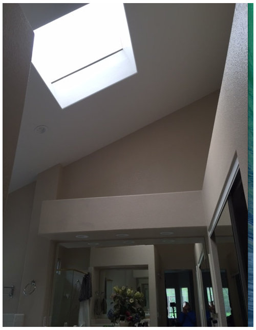 Lowering Vaulted Bathroom Ceiling With Skylight