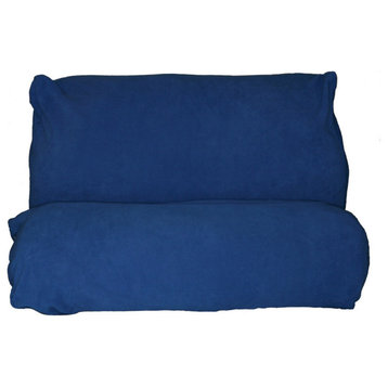 Multi Position Pillow With extra Micro Fiber Cover, Blue