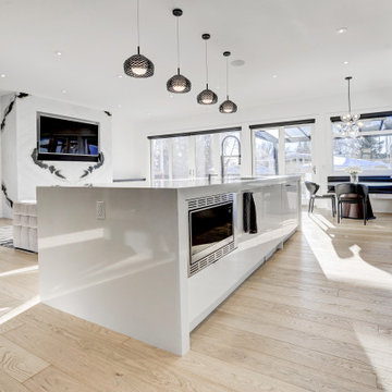 An open-concept kitchen