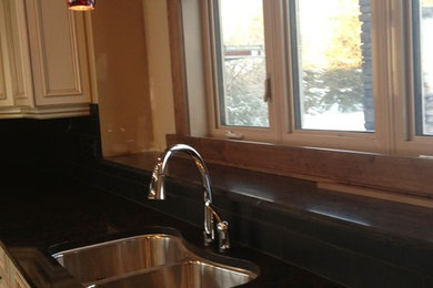 Inspiration for a transitional kitchen remodel in Edmonton