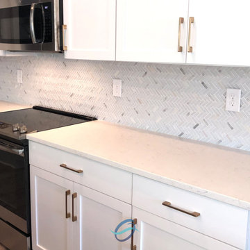 White Modern Farmhouse Kitchen - Creer, SC