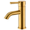 Luxier BSH03-S Single-Handle Bathroom Faucet with Drain, Brushed Gold