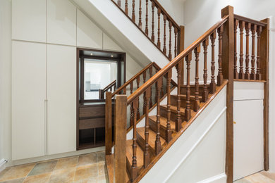 This is an example of a classic staircase in London.
