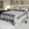 Alice and Flower Cotton 3PC Vermicelli-Quilted Patchwork Quilt Set(Full/Queen)