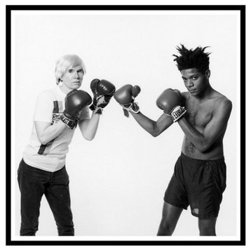 Andy Warhol and Jean-Michel Basquiat 1985. 26x26
