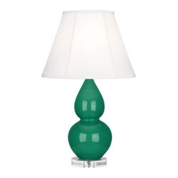Robert Abbey Lighting - Robert Abbey Double Gourd Emerald Green Accent Lamp-Ivory - Table Lamps