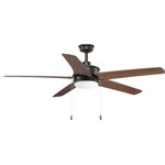 Progress Lighting - Whirl 60" Ceiling Fan - Refresh your indoor or covered outdoor living spaces with the crisp, clean style of the 60" Whirl fan. The stylish design comes in Antique Nickel, Antique Bronze and Forged Black finish options. The five-blade fan features an all weather damp location rating (ABS) to accommodate a variety of settings throughout the home. White opal glass shade with a 17W LED light source offers a warm 3000K-color temperature, energy savings and maintenance benefits for the home. Whirl features a dual mount system and a three-speed pull chain fan switch, as well as an on/off pull chain switch to operate the light. Uses (1) 18-watt LED bulb (included).