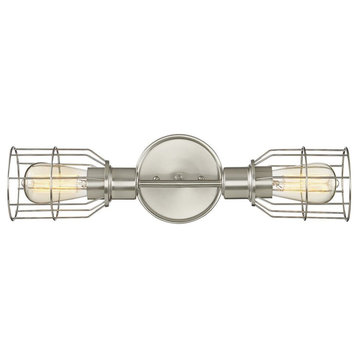 Trade Winds Peyton 2-Light Wall Sconce in Brushed Nickel