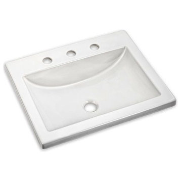 American Standard 0643.008 21" Drop-in Bathroom Sink - White