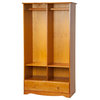 100% Solid Wood Universal Wardrobe/Armoire/Closet, Honey Pine