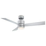 Modern Forms Fans - Modern Forms Axis Ceiling Fan, Titanium Silver - A simple, sophisticated smart fan that works seamlessly in transitional, minimalist and other modern environments, Axis is perfectly sized for medium-sized kitchens, bedrooms and living rooms, and its wet-rated status and weather-resistant finish make it prime for outdoor use as well. Unleash the full potential of Axis with our Modern Forms app, which offers smart features like Adaptive Learning and Away Mode, and helps cut down on energy use by integrating with your smart thermostat.Modern Forms Fans pair with the smart home tech you know and love, including Google Assistant, Amazon Alexa, Samsung Smart Things, Nest, and Ecobee.Free app download: Sync with our exclusive Modern Forms app to control fan speed, use smart features like Adaptive Learning, create groups, and reduce energy costs. Optional battery operated RF remote is available (F-RC-WT).RF wall switch for local control included. Additional switches are available for 3 or 4 way setup (Part# F-WC-WT). Touch panel wall control with Modern Forms Fan App can be purchased separately (Part# F-TS-BK or -WT).Modern Forms Fans are made with incredibly efficient and completely silent DC motors and are up to 70% more efficient than traditional fans. Every fan is factory-balanced and sound tested to ensure each fan will never wobble, rattle or click.Integrated LED light powered by WAC Lighting, features smooth and continuous brightness control. An optional cover is included to conceal luminaire.Wet Location Listed for indoor or outdoor applications. Can be installed on slope ceilings up to a 32 degree slope (XF-SCK Slope Ceiling Kit available for slopes 32-45 Degrees). Downrods sold separately for longer lengths.