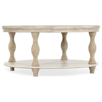 Hooker Furniture 6350-80111 40" Diameter Wood Veneer Coffee Table - Light Wood