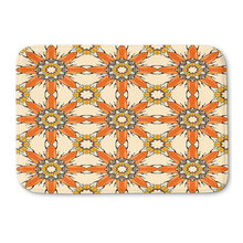 orange bath rug
