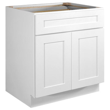 Brookings Ready to Assemble Wood Cabinet in White 30 x 24 x 34.5 Inches