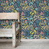 Groovy Garden Navy Peel & Stick Wallpaper, Bolt