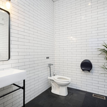 Commercial Space Remodel: Luxe Noir & Marble