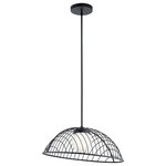 Elan Lighting - Elan Lighting 84095MBK Clevo - 24" 11W 1 LED Pendant - A beautiful interpretation of wire sculptures, theClevo 24" 11W 1 LED  Matte Black Satin Ca *UL Approved: YES Energy Star Qualified: n/a ADA Certified: n/a  *Number of Lights: Lamp: 1-*Wattage:11w LED bulb(s) *Bulb Included:Yes *Bulb Type:LED *Finish Type:Matte Black