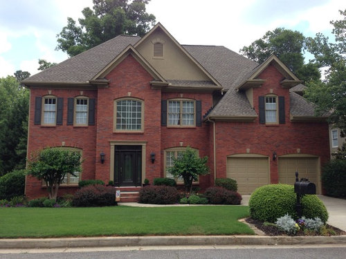 Help The Hardi Plank Siding Brick Combo Desperate For Ideas Replace The Hardi Plank With Shakes Spruce Up Siding More Trim Add Shutters And Repaint Would Really Reciate Your Input