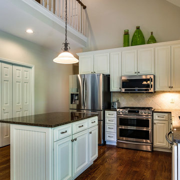 Dover White New Doors Built Kitchen Remodel