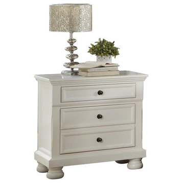 Liverpool Cottage Nightstand with Hidden Drawer, White