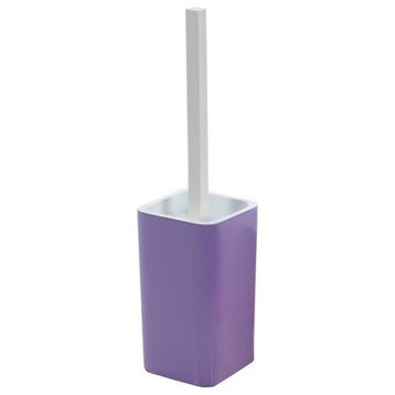 Contemporary Square Toilet Brush Holder, Lilac