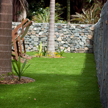 Buderim Gabion Wall & Synthetic Turf