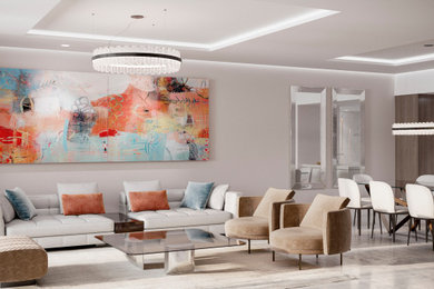 Turnberry Ocean Club Residences Living room, Kitchen and Dining area