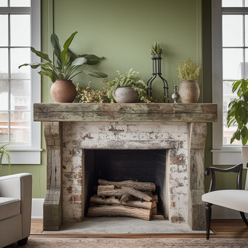 Colored Fireplace Mantels