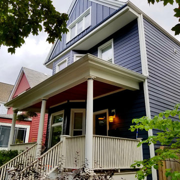 Chicago, IL Exterior Remodel with Hardie Board Siding Deep Ocean